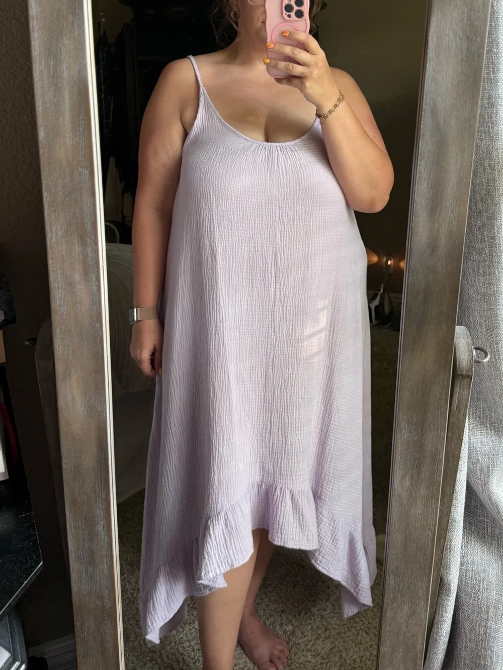Light Lavender Sleeveless Swing Dress - Women's